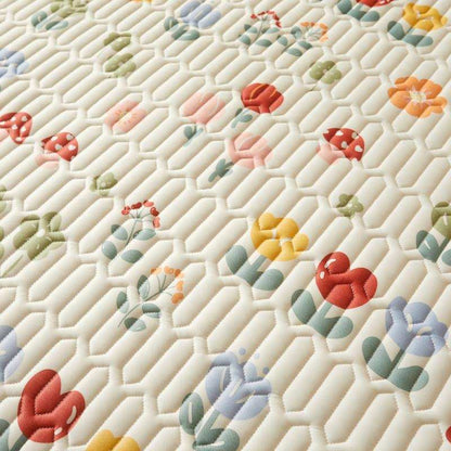 2025 Summer Flower Print Cool Sleeping Pad+Pillowcase Set (1Latex Mattress+1/2 Pillowcase) For Bedrooms And Guest Rooms Foldable