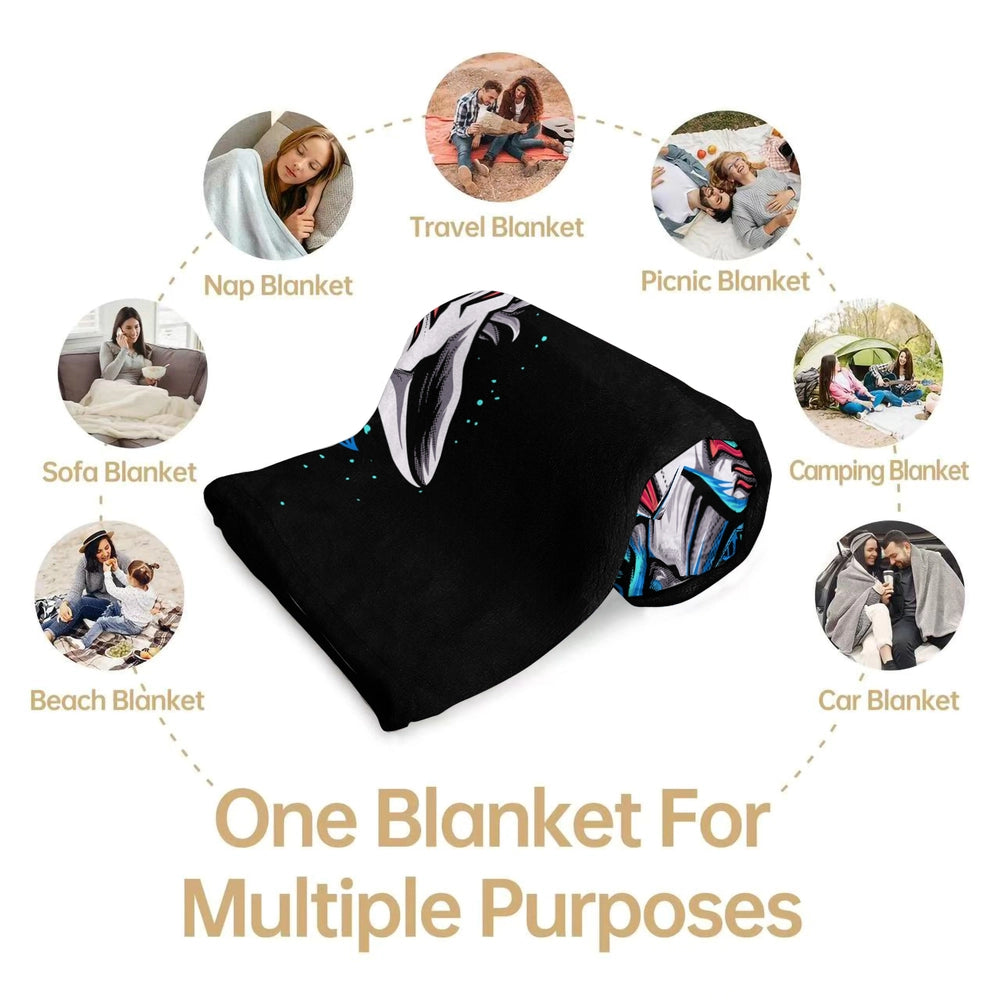 Artistic Wolf Mask Pattern Multipurpose Throw Blanket