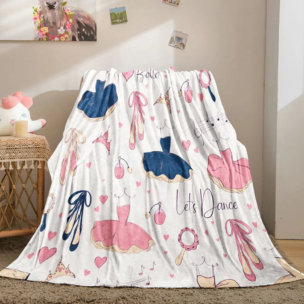 Ballet Let's Dance Pattern Multipurpose Throw Blanket