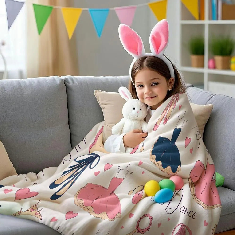 Ballet Let's Dance Pattern Multipurpose Throw Blanket