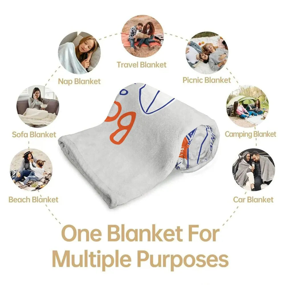 Boards Gangster Skate Surf Themed Multipurpose Throw Blanket