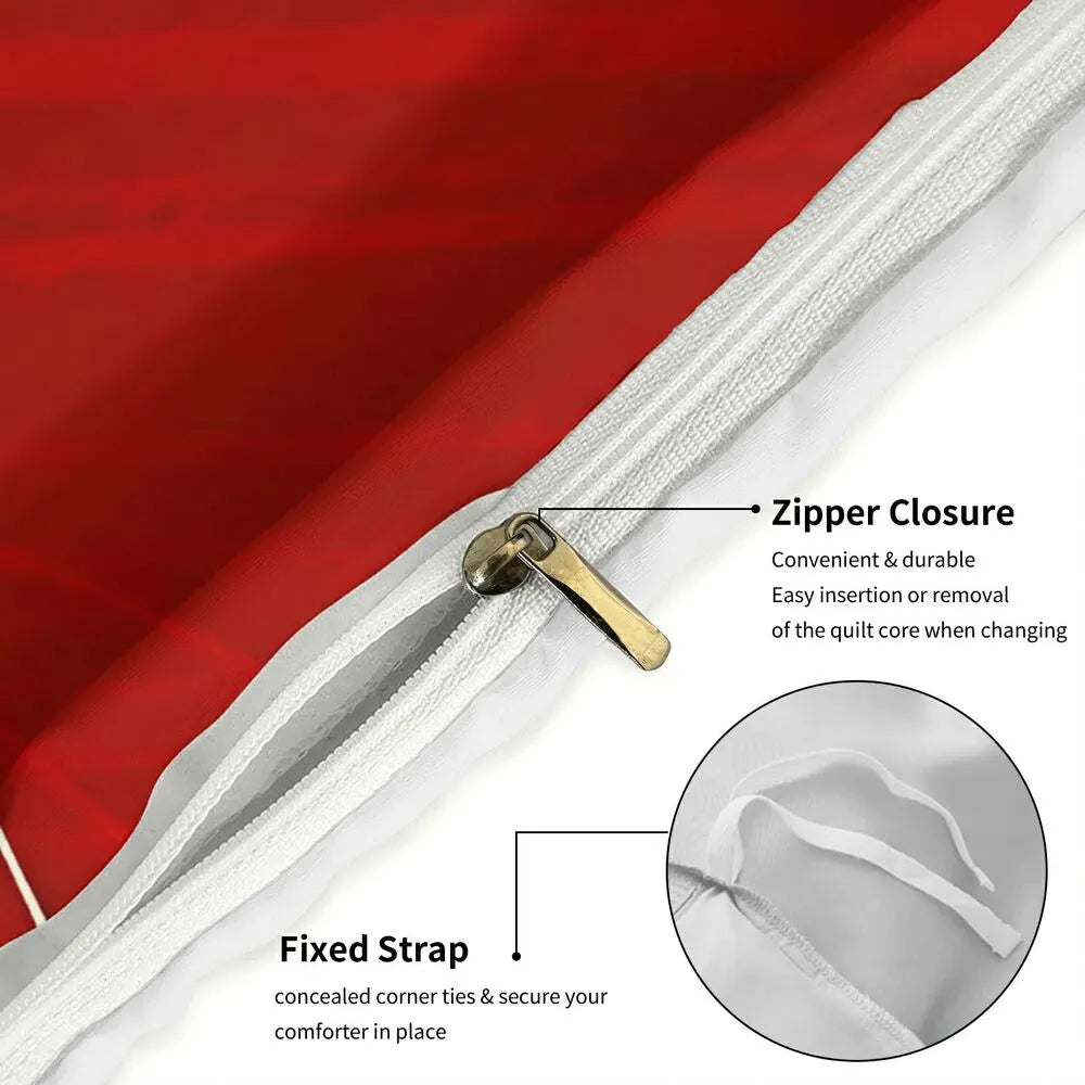 Candy Cane Christmas Gift Duvet Cover Set Kids Bedding Set