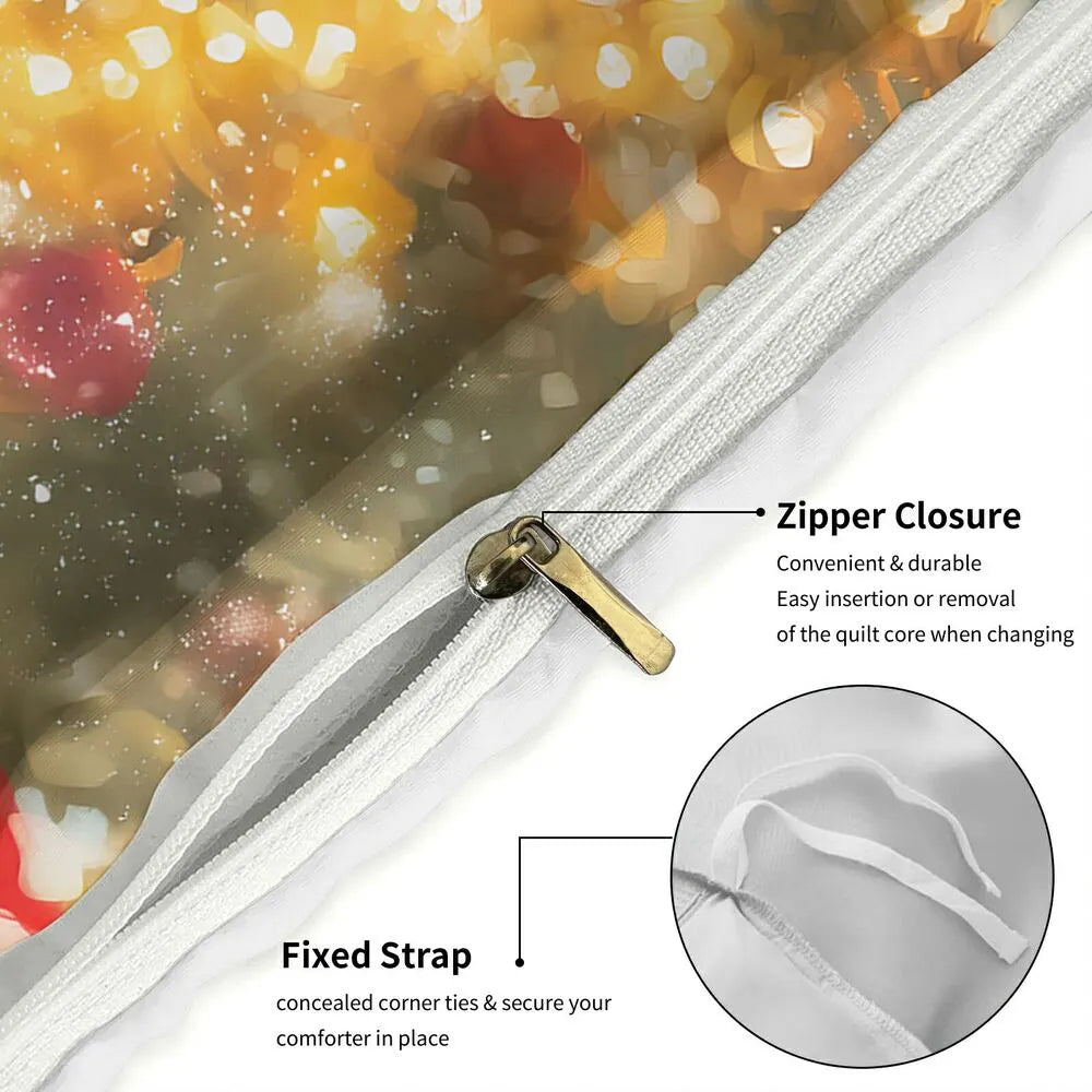 Christmas Aussie Dog Santa Sweater Stocking Blue Christmas Gift Duvet Cover Set Kids Bedding Set