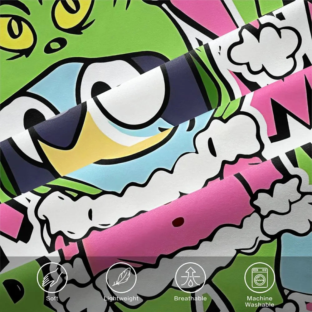 Christmas Cartoon Character Duvet Cover Set with Pillowcases Kids Bedding Set