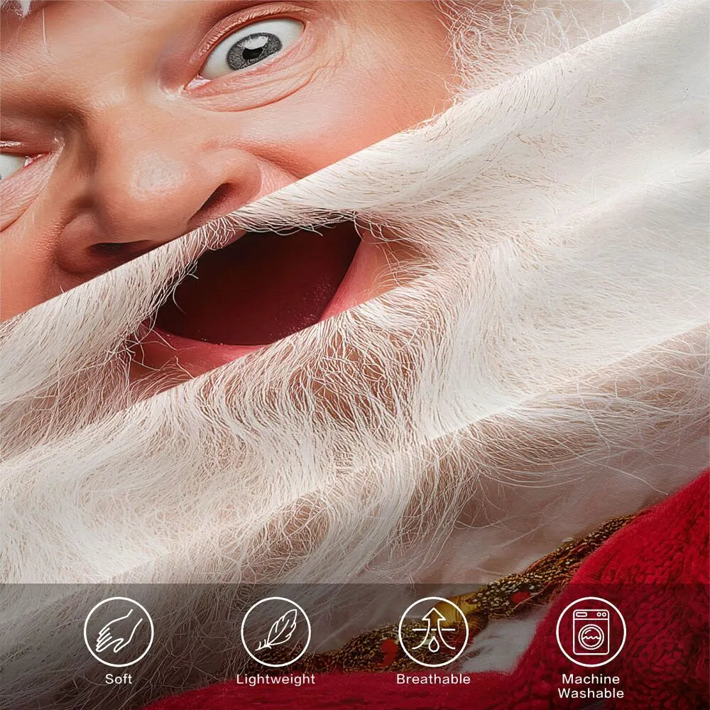 Christmas Funny Santa White Christmas Gift Duvet Cover Set Kids Bedding Set