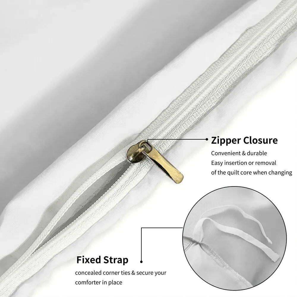 Christmas Funny Santa White Christmas Gift Duvet Cover Set Kids Bedding Set