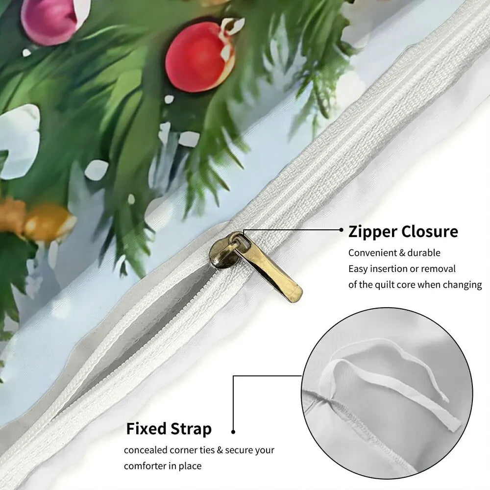 Christmas Gift Cute Grinch with Christmas Tree Festive Bedding Set