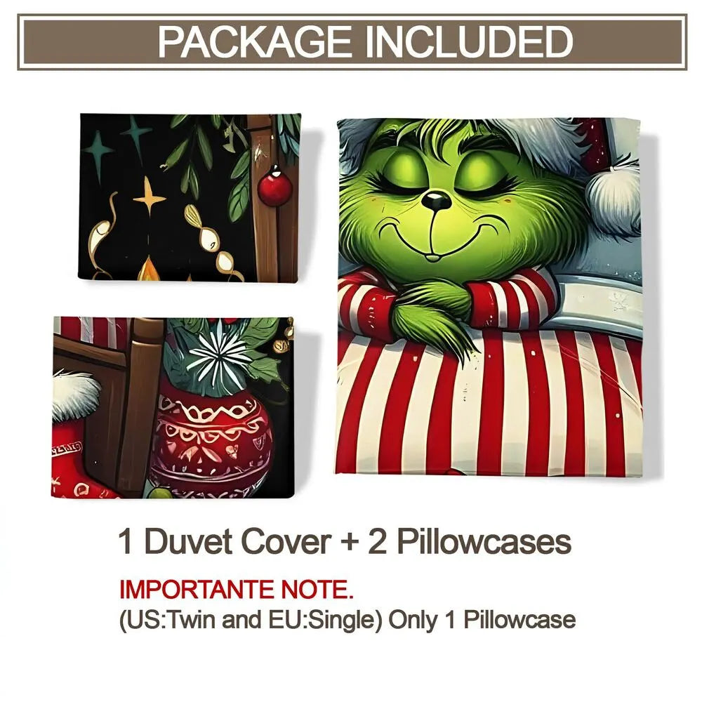 Christmas Gift Grinch Sleeping Festive Bedding Set