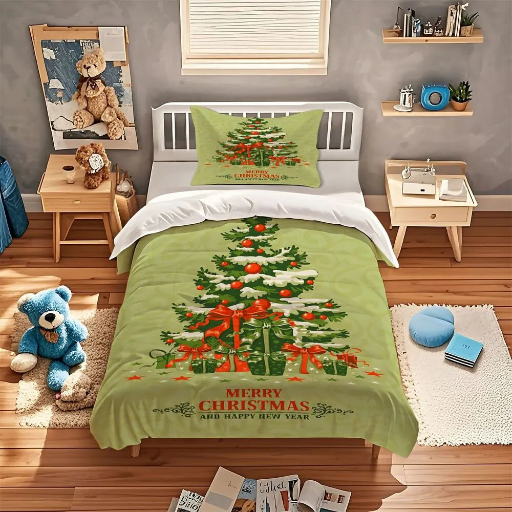 Christmas Gift Retro Christmas Tree Bedding Set
