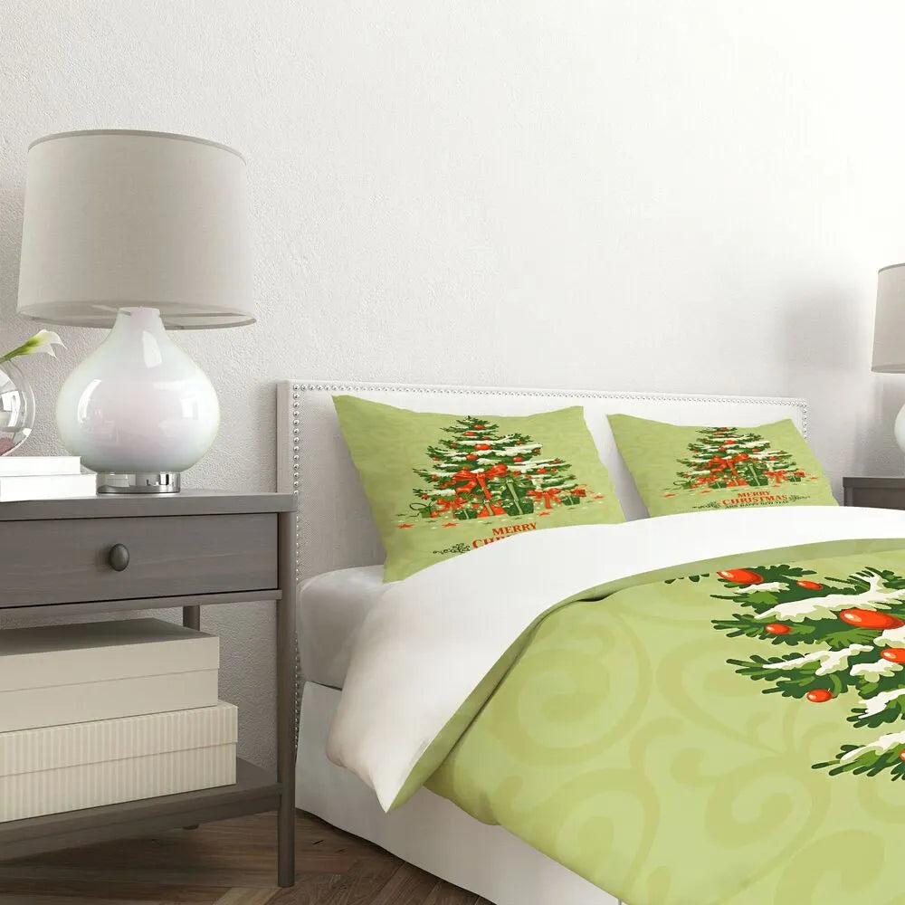 Christmas Gift Retro Christmas Tree Bedding Set