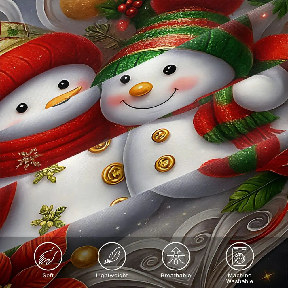 Christmas Gift Snowman Couple Festive Bedding Set