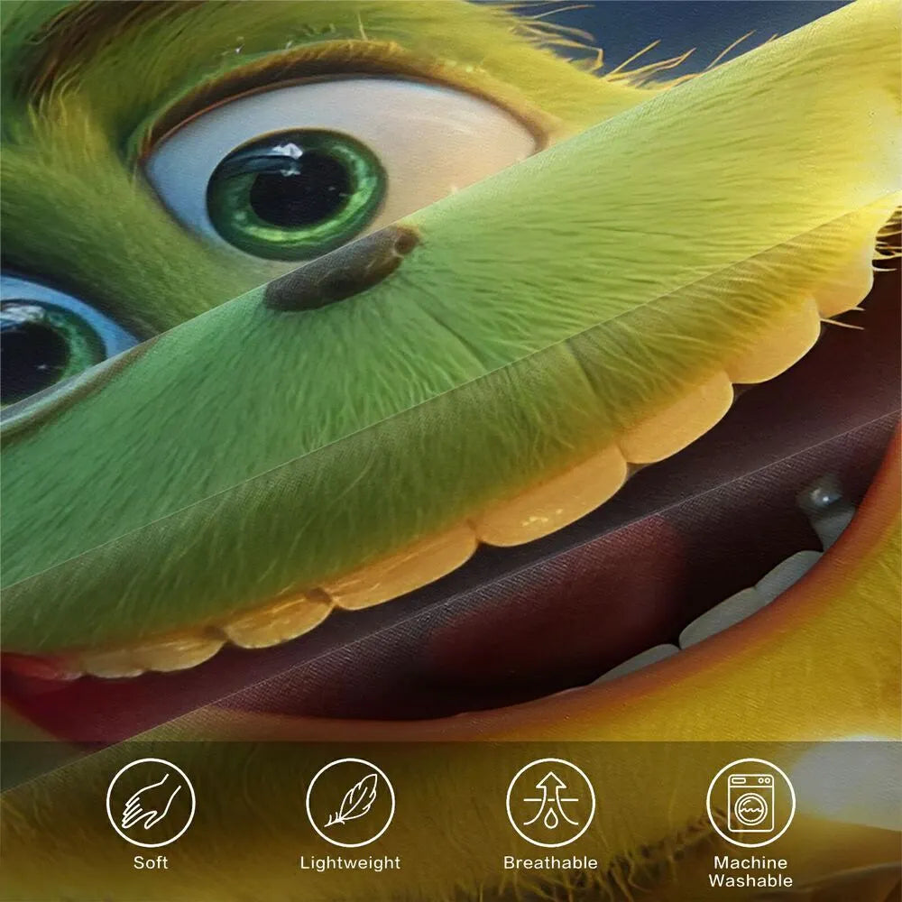 Christmas Gift The Grinch Festive Lights Bedding Set