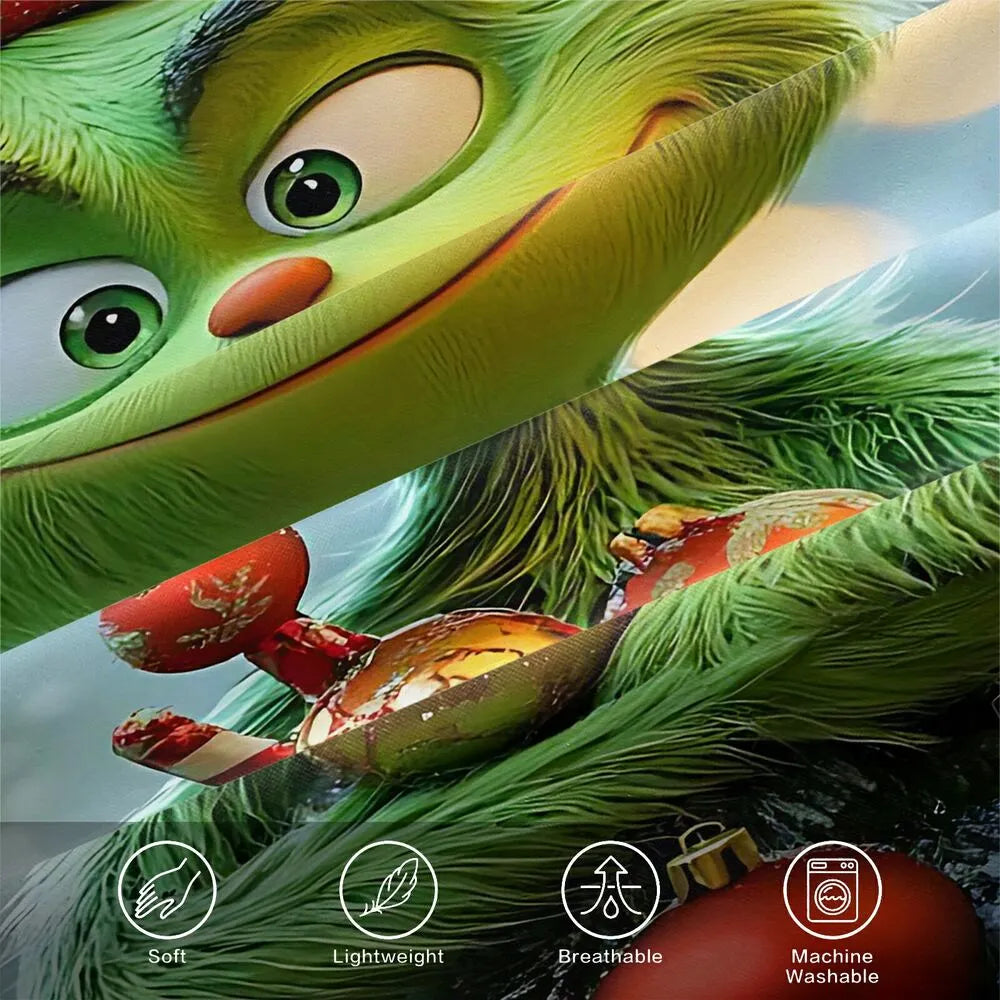 Christmas Gift The Grinch Ornament Festive Bedding Set