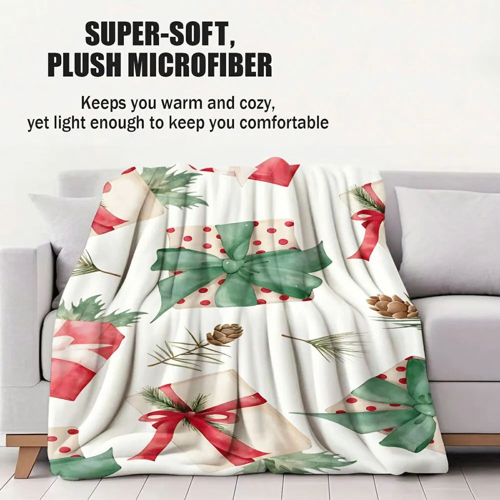 Christmas Gifts and Pinecones Multipurpose Throw Blanket