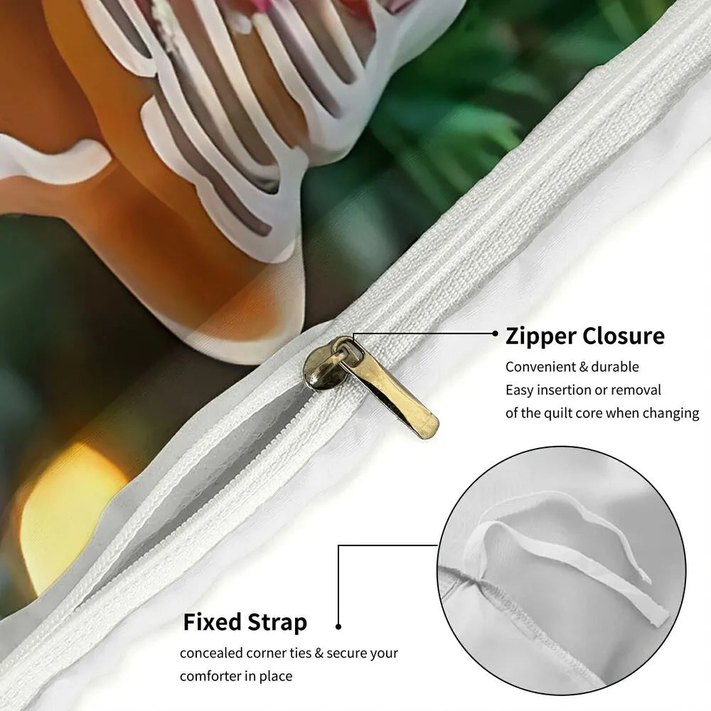 Christmas Gingerbread Basket Colorful Candies Christmas Gift Duvet Cover Set Kids Bedding Set