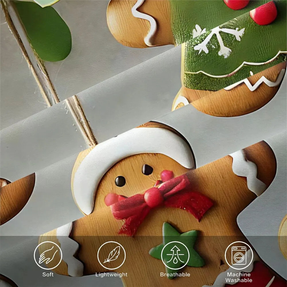 Christmas Gingerbread Family Hanging Ornaments Christmas Gift Duvet Cover Set Kids Bedding Set
