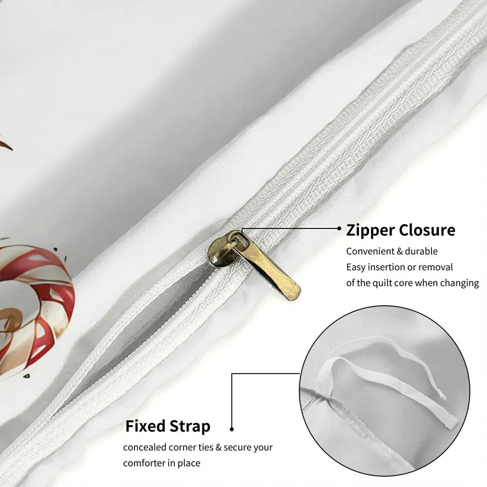 Christmas Gnome Candy House Christmas Gift Duvet Cover Set Kids Bedding Set