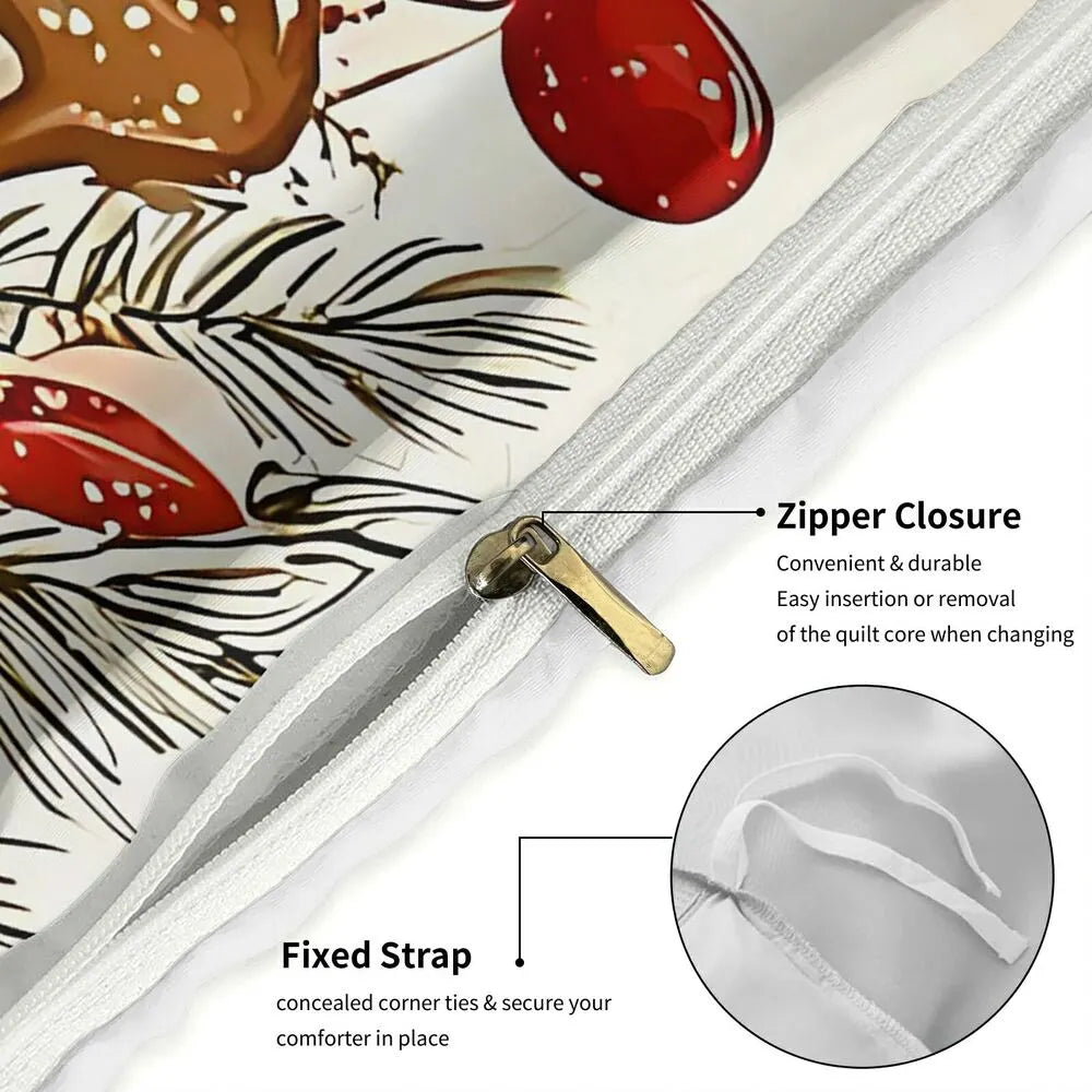 Christmas Gnome Hot Chocolate Christmas Gift Duvet Cover Set Kids Bedding Set