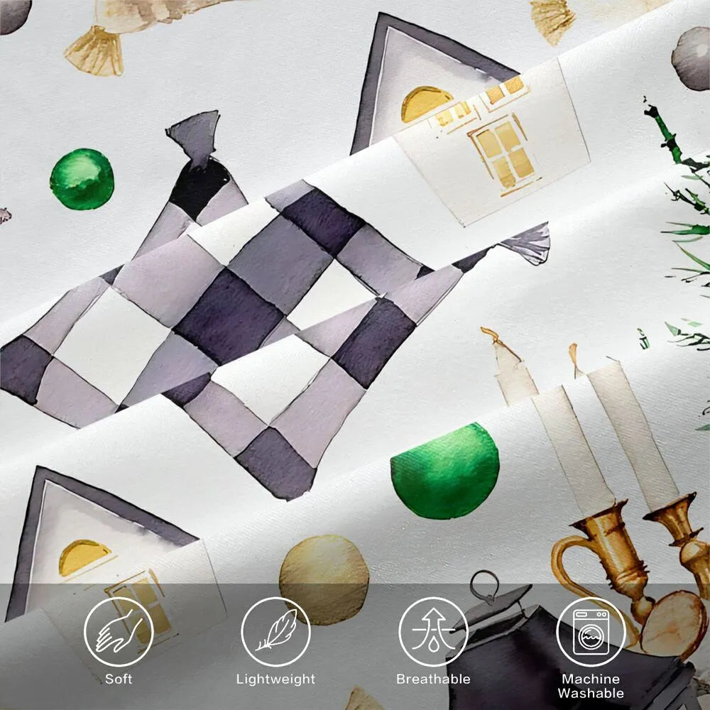 Christmas Gnome Plaid Christmas Gift Duvet Cover Set Kids Bedding Set