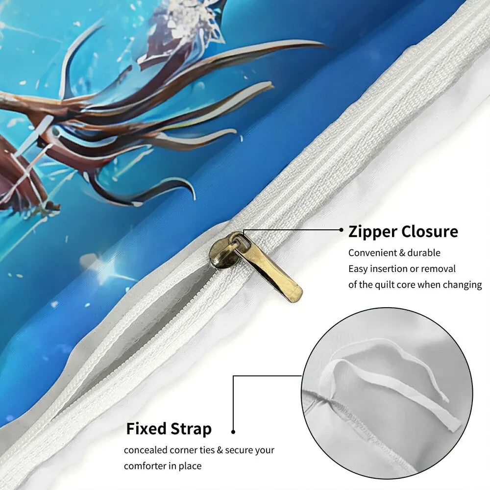 Christmas Grinch Candy Cane Christmas Gift Duvet Cover Set Kids Bedding Set