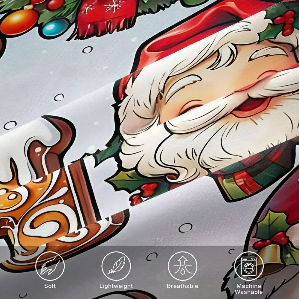 Christmas Ho Ho Ho Gingerbread Icons Christmas Gift Duvet Cover Set Kids Bedding Set