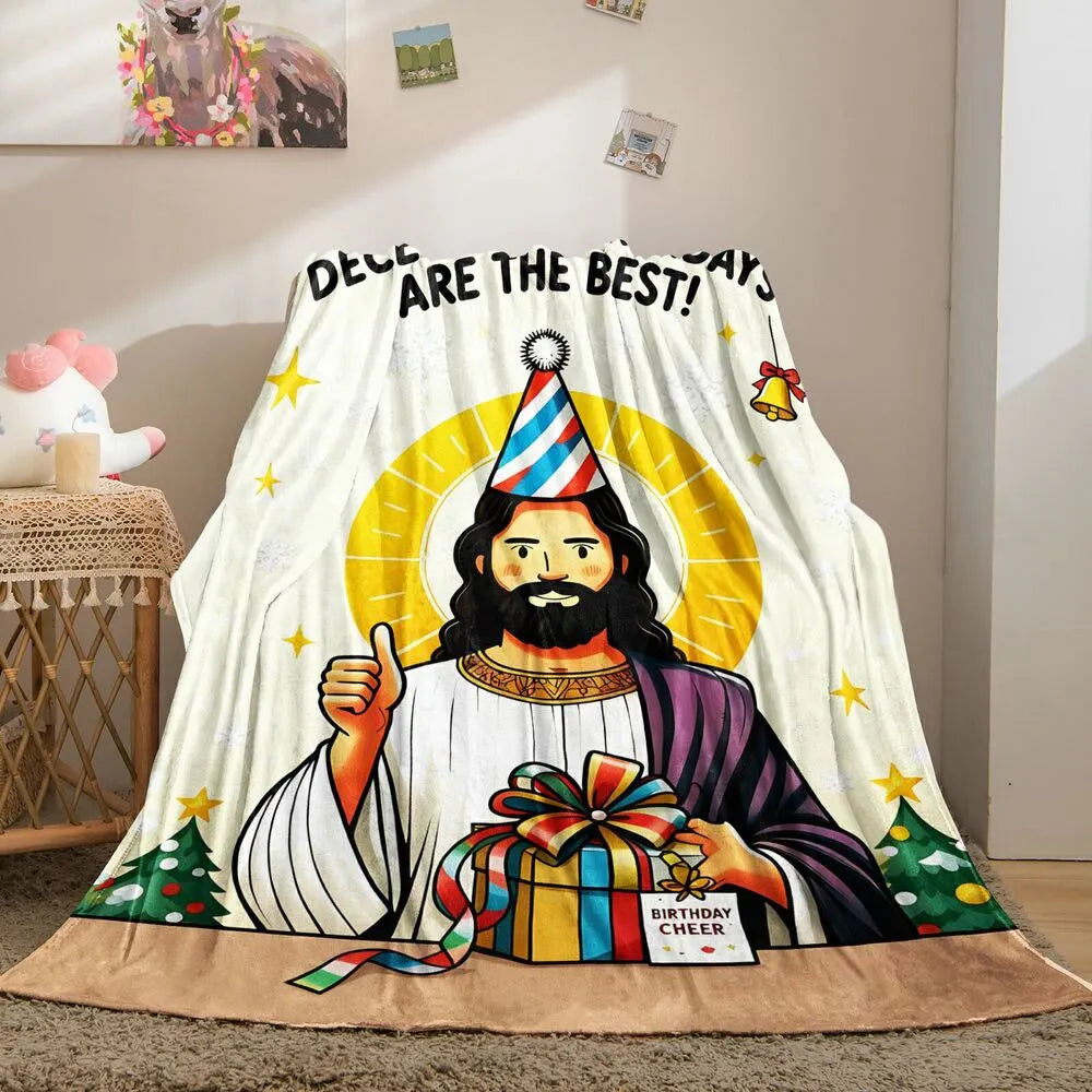 Christmas Jesus Birthday Themed Multipurpose Throw Blanket
