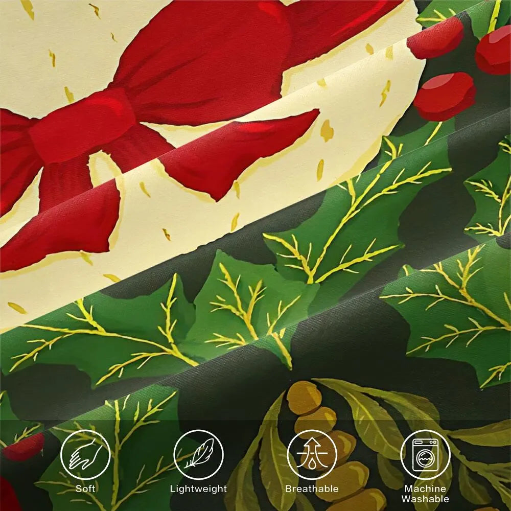 Christmas Ornament Holly Christmas Gift Duvet Cover Set Kids Bedding Set