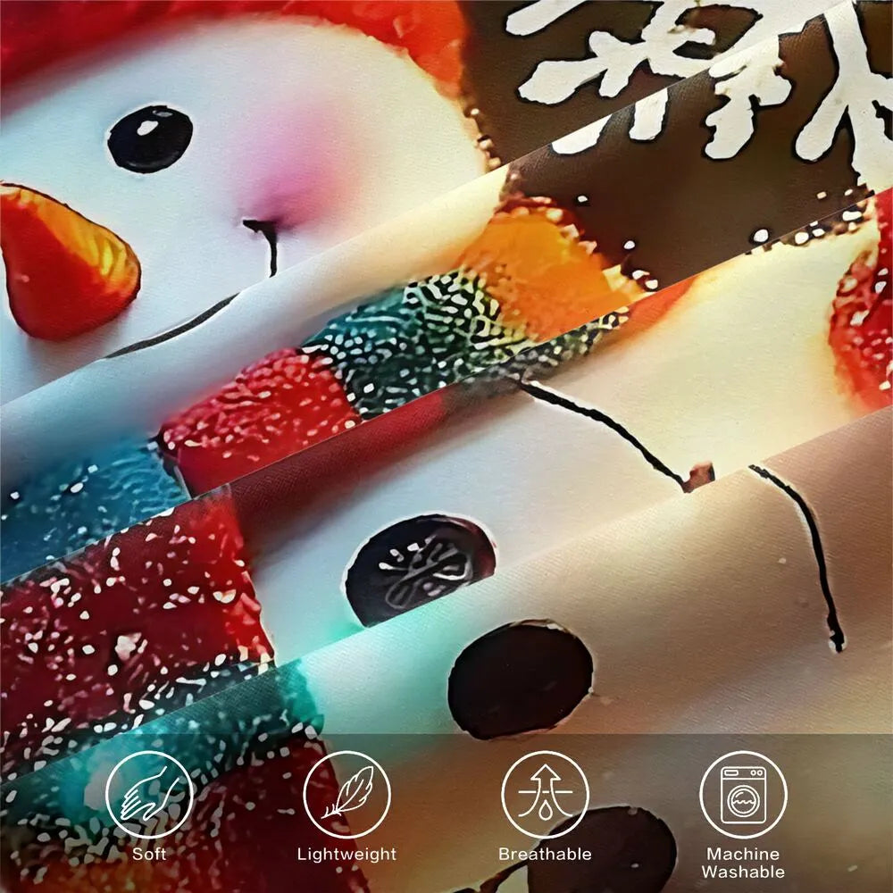 Christmas Snowman Lights Christmas Gift Duvet Cover Set Kids Bedding Set