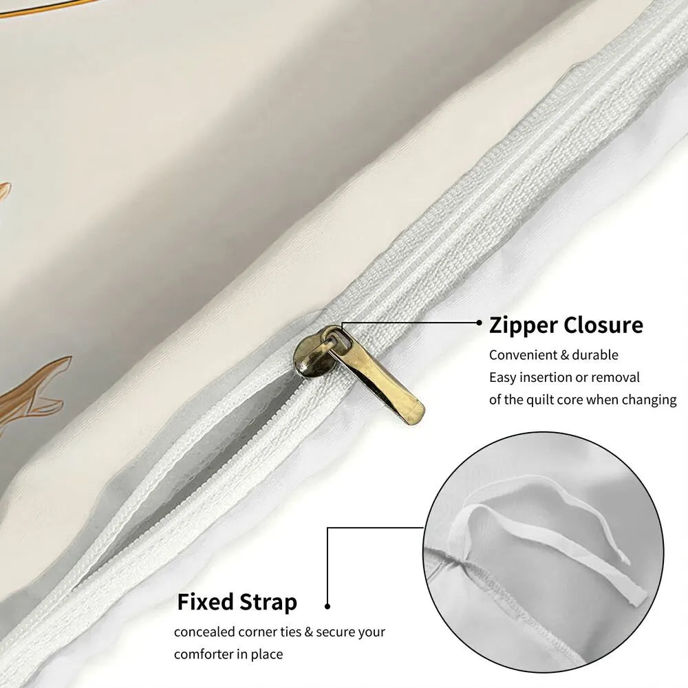 Christmas Tropical Santa Fishing Beach Christmas Gift Duvet Cover Set Kids Bedding Set