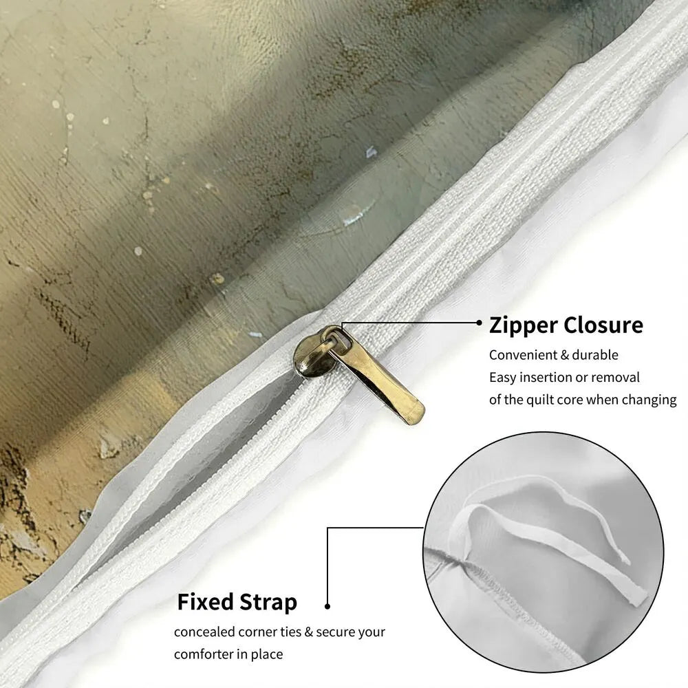 Christmas Vintage Santa Sleigh Reindeer Night Sky Christmas Gift Duvet Cover Set Kids Bedding Set