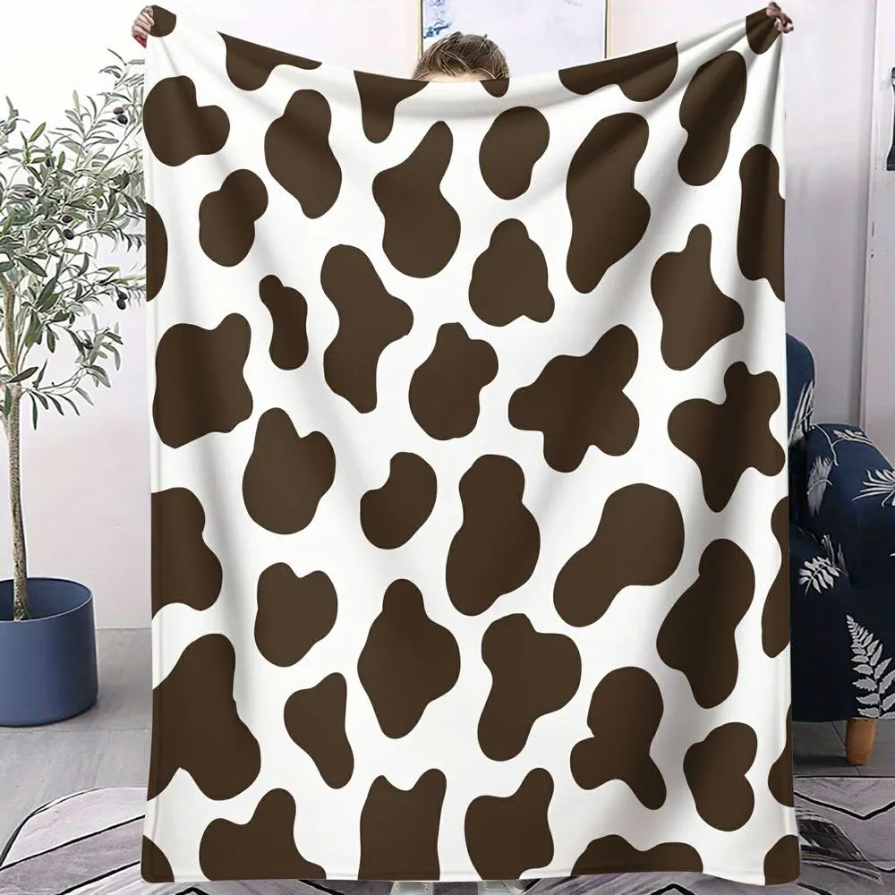 Cow Print Multipurpose Throw Blanket