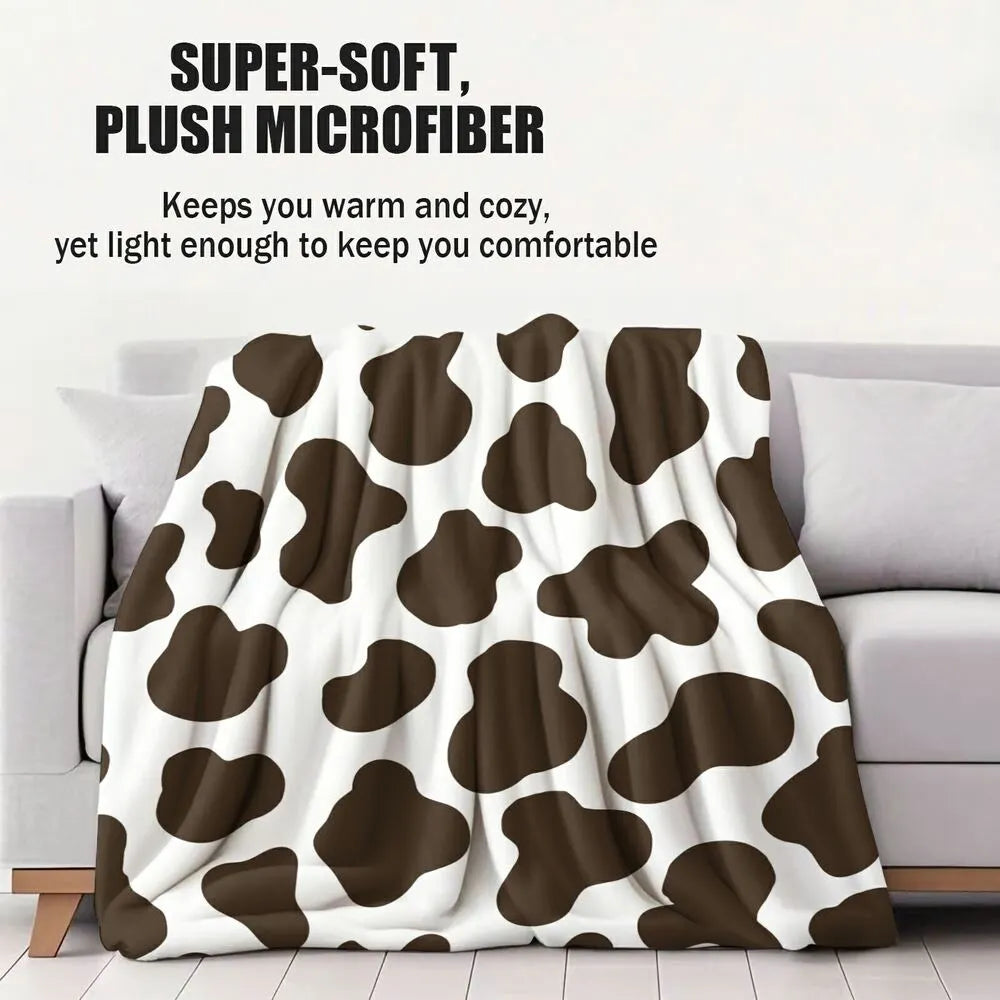 Cow Print Multipurpose Throw Blanket