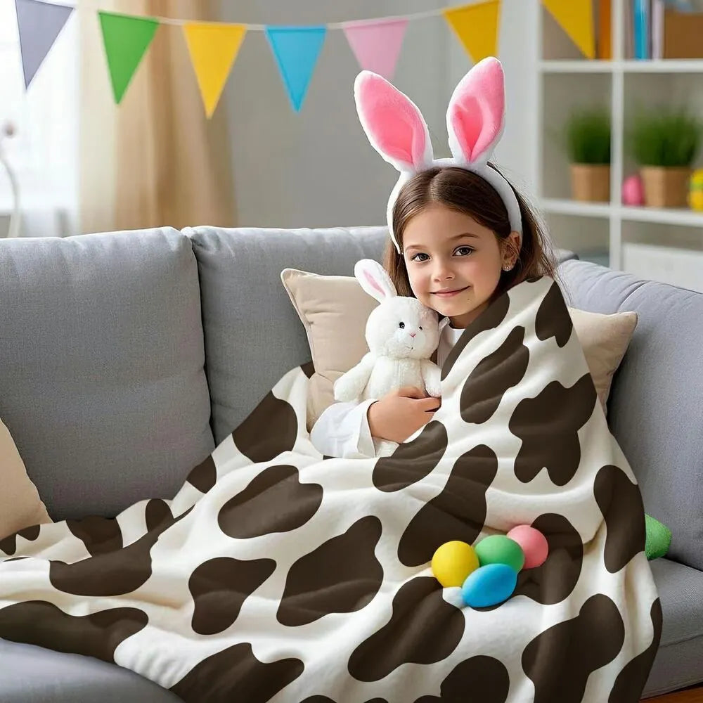 Cow Print Multipurpose Throw Blanket