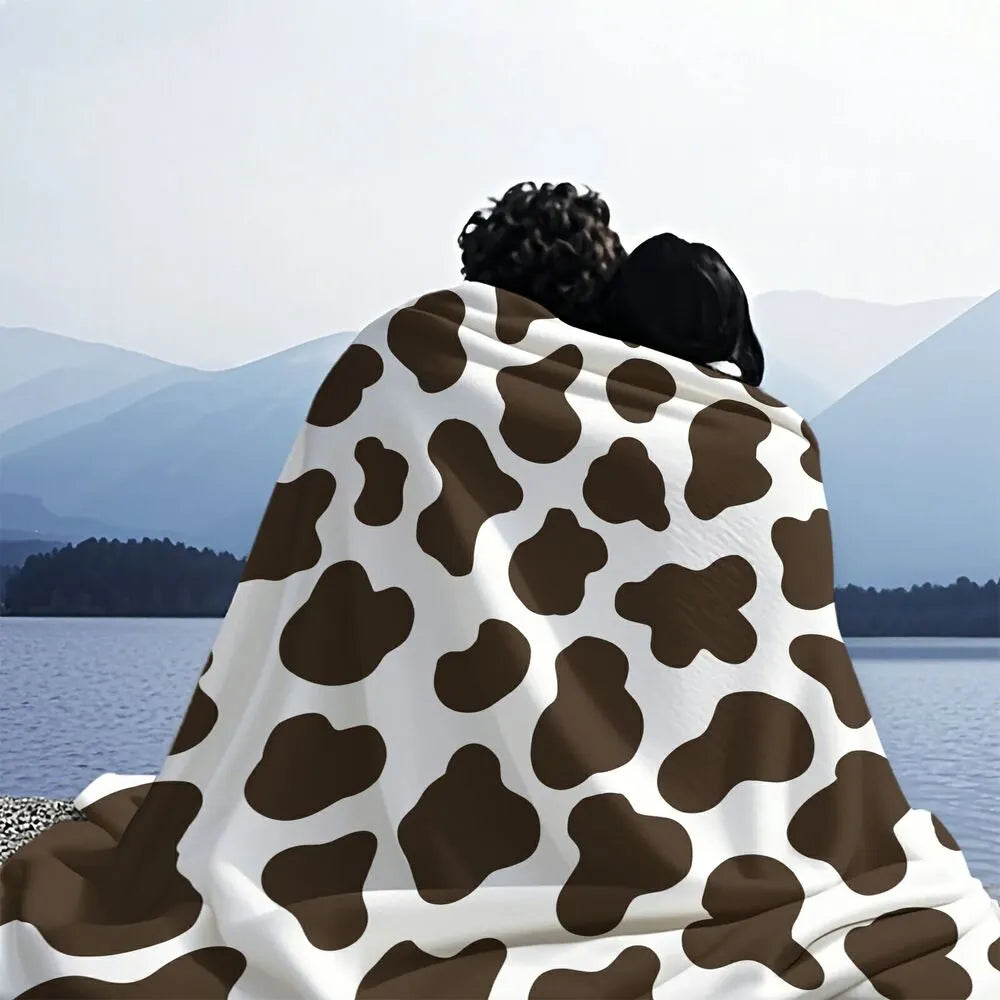 Cow Print Multipurpose Throw Blanket