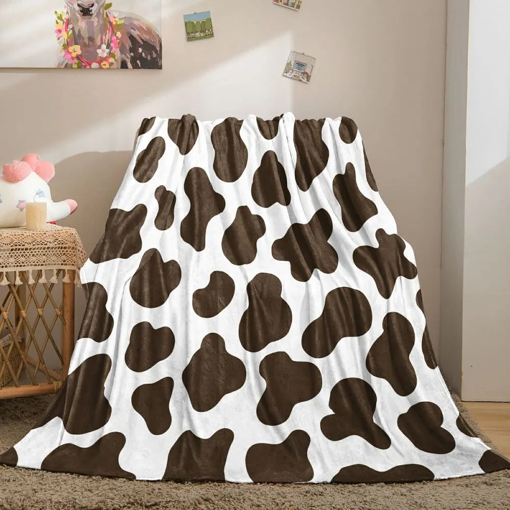 Cow Print Multipurpose Throw Blanket