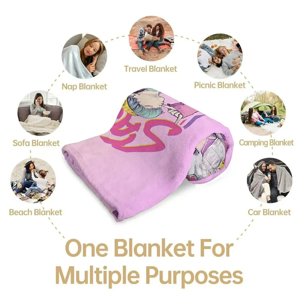 Custom K-POP Demon Hunters Inspired 'SAJABOYS' Multipurpose Throw Blanket
