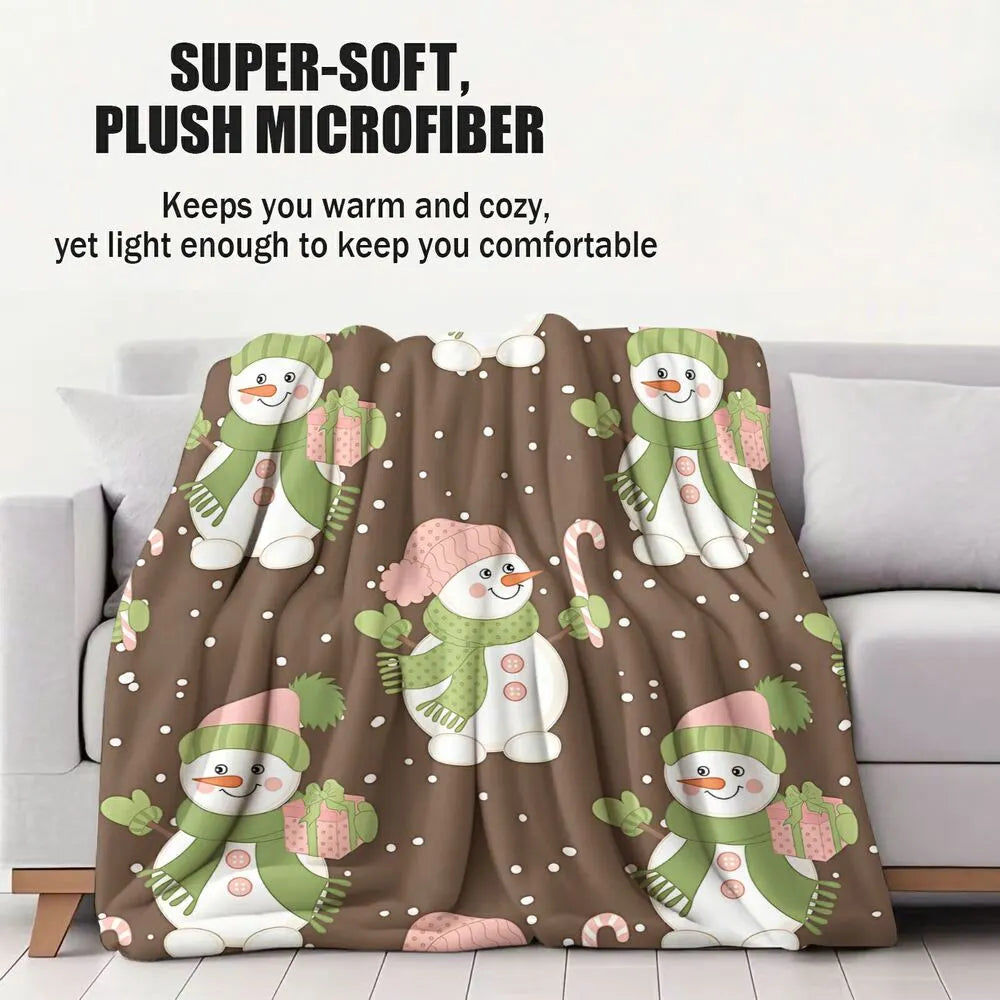 Cute Snowmen Christmas Multipurpose Throw Blanket