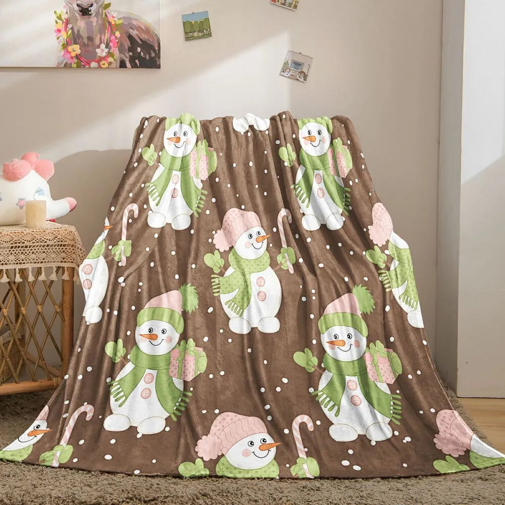 Cute Snowmen Christmas Multipurpose Throw Blanket