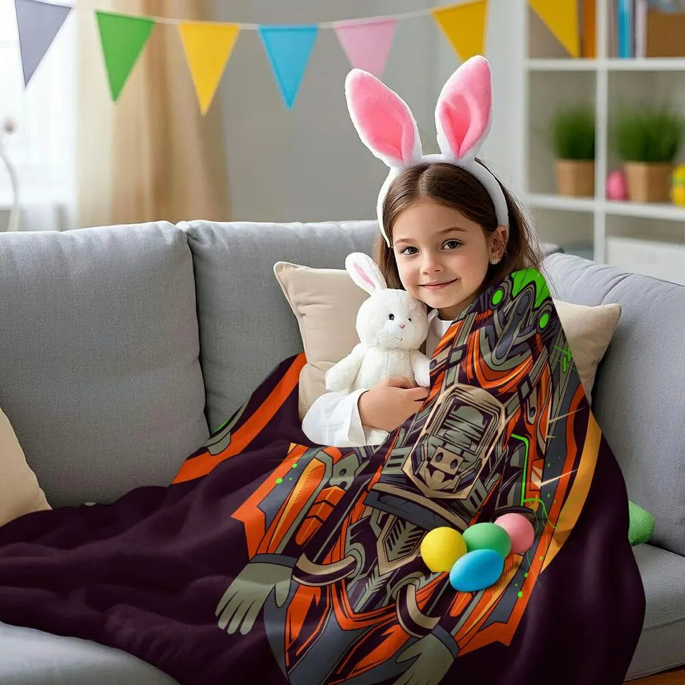 Futuristic Astronaut Suit Pattern Multipurpose Throw Blanket