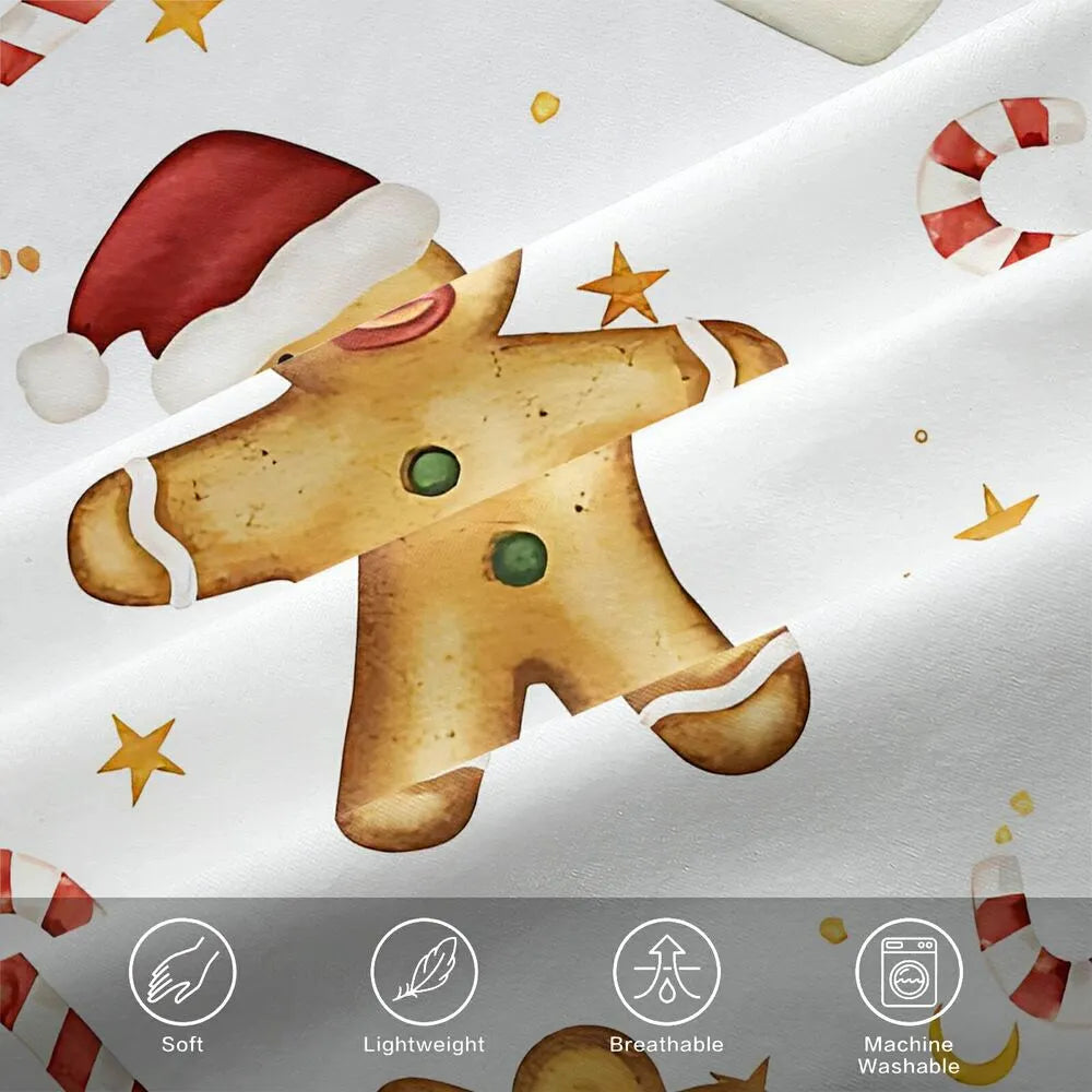 Gingerbread Man Christmas Gift Duvet Cover Set Kids Bedding Set