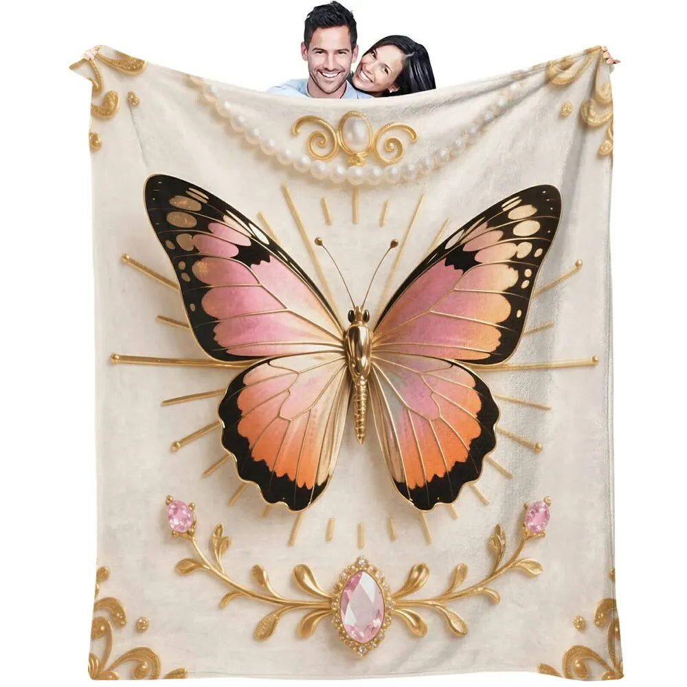 Glamorous Butterfly Multipurpose Throw Blanket