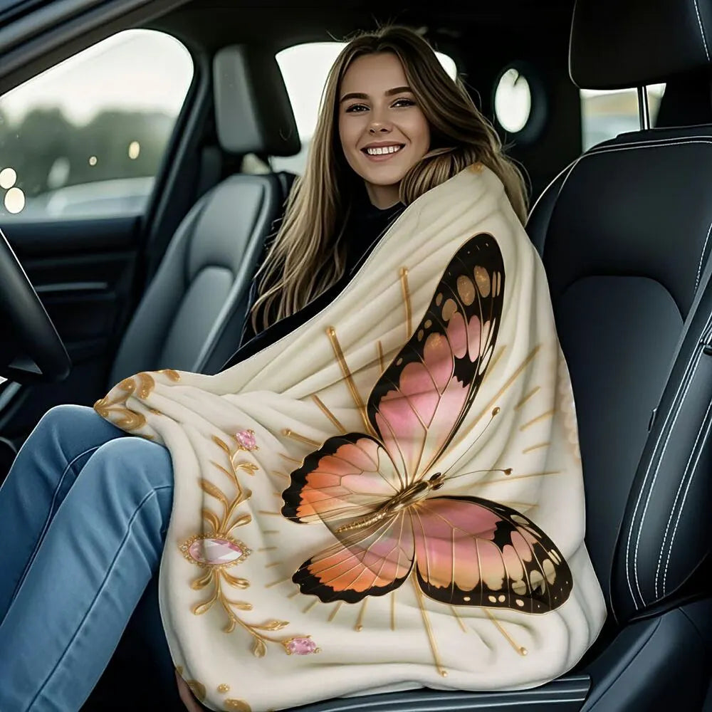 Glamorous Butterfly Multipurpose Throw Blanket