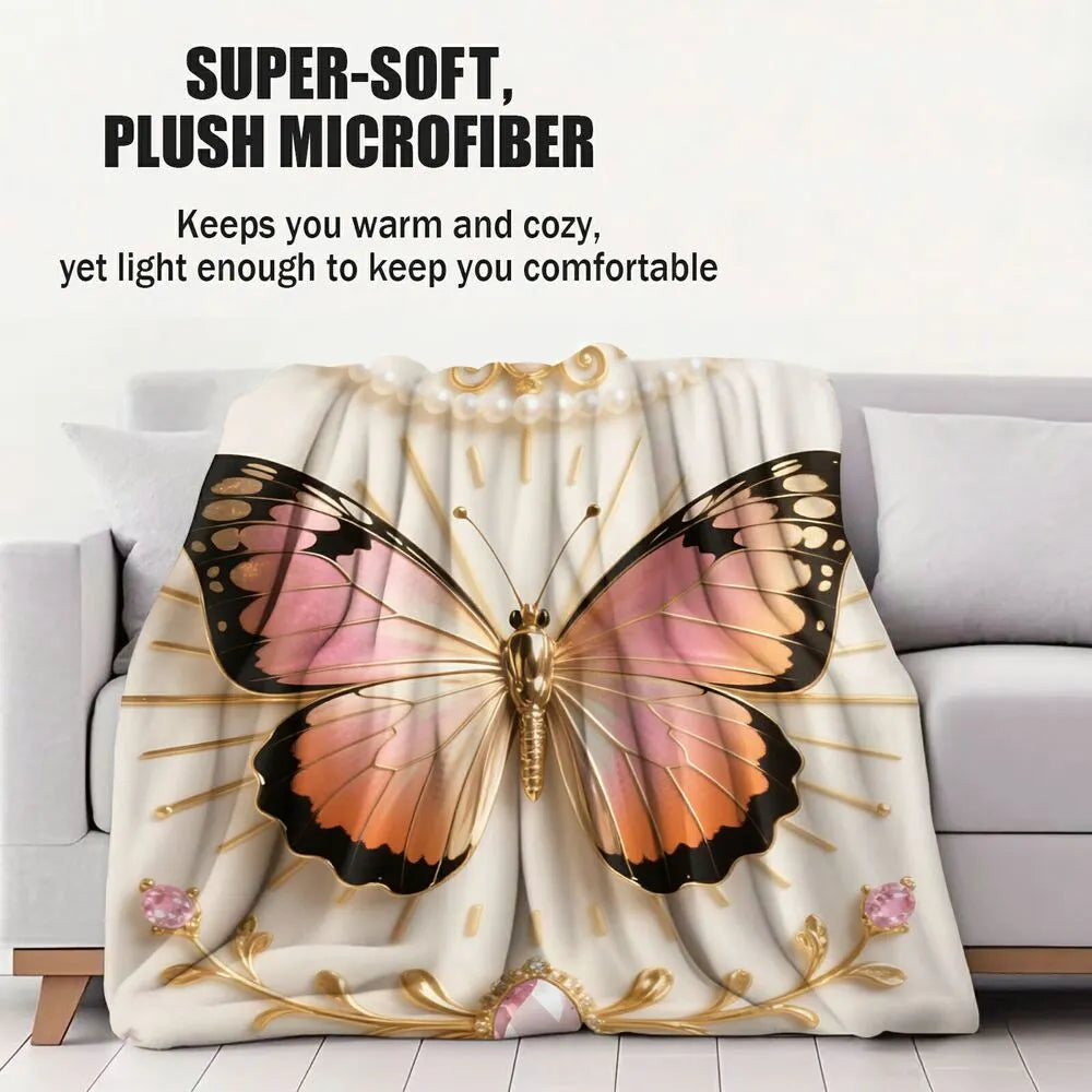 Glamorous Butterfly Multipurpose Throw Blanket