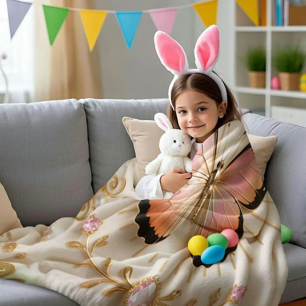 Glamorous Butterfly Multipurpose Throw Blanket