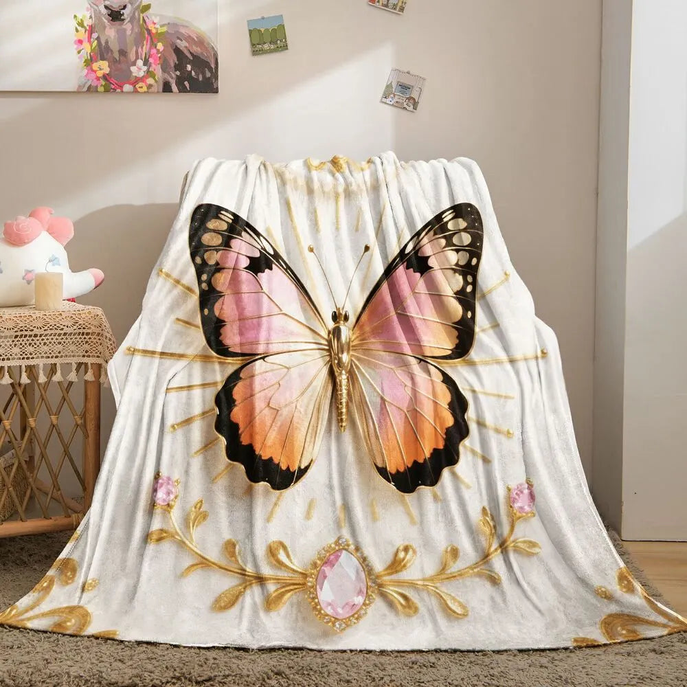 Glamorous Butterfly Multipurpose Throw Blanket