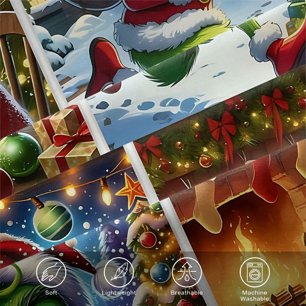 Grinch Christmas Collage Christmas Gift Duvet Cover Set Kids Bedding Set