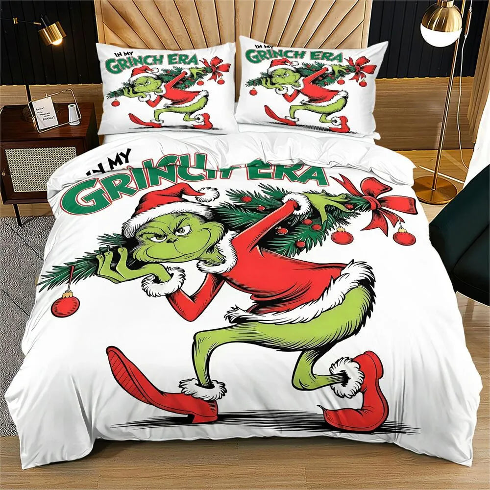 Grinch In My Grinch Era Christmas Gift Duvet Cover Set Kids Bedding Set