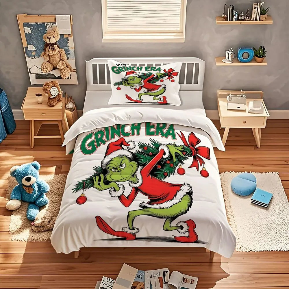 Grinch In My Grinch Era Christmas Gift Duvet Cover Set Kids Bedding Set