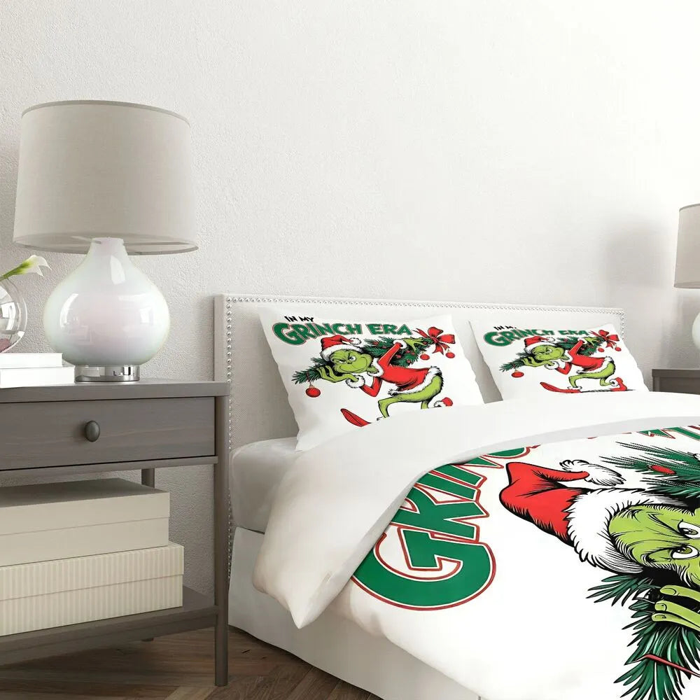 Grinch In My Grinch Era Christmas Gift Duvet Cover Set Kids Bedding Set