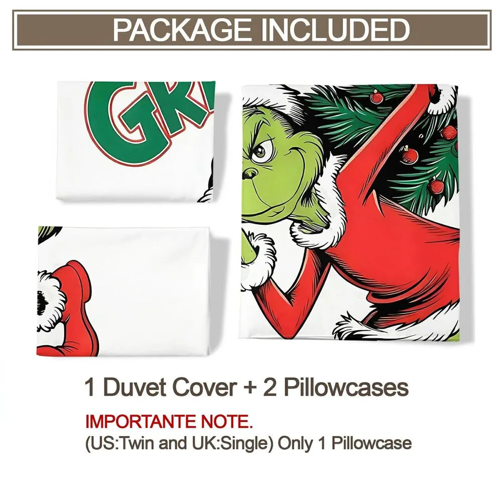 Grinch In My Grinch Era Christmas Gift Duvet Cover Set Kids Bedding Set